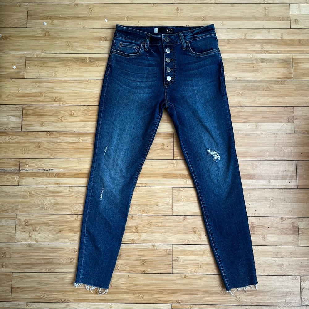 Kut from the Kloth Donna Skinny Distressed Ankle Jeans Women’s Size 4 EUC